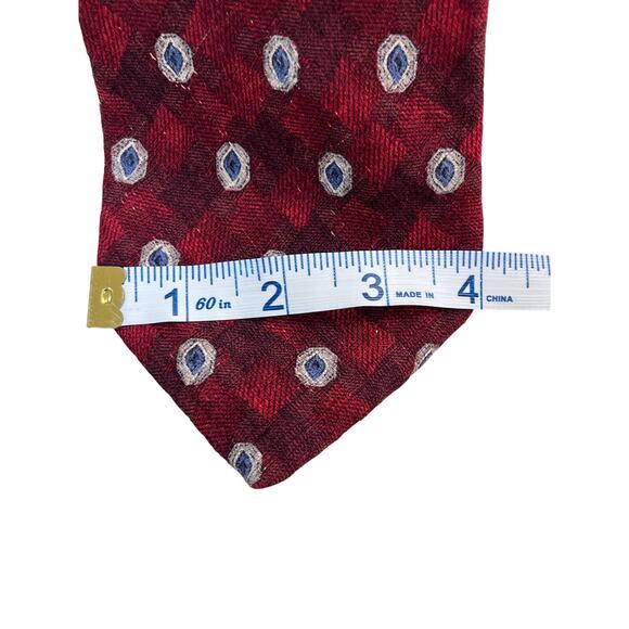 Robert Talbott Stackpole Moore Tryon Silk VTG Tie Jacquard Foulard scotch plaid - Picture 5 of 11